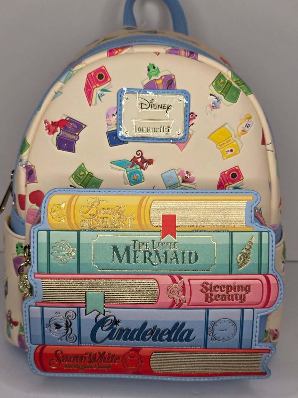 Loungefly Disney Princess Classic Books and Sidekicks Mini Backpack